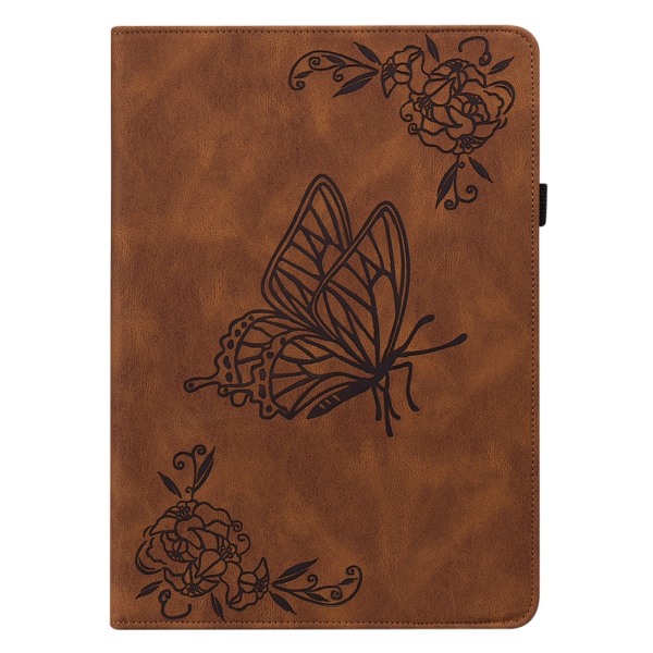 Lædercover Samsung Galaxy Tab A8 10.5 Butterflies Brown