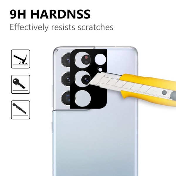 Hele linsebeskyttelse 0,2 mm Samsung Galaxy S21 Ultra Sort