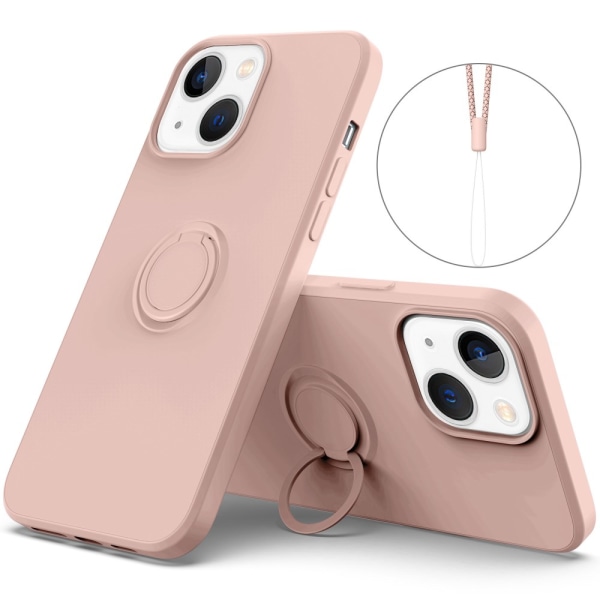 iPhone 14 etui med ringholder Pink