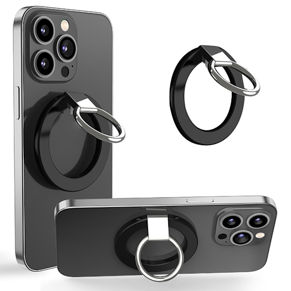 Magneettinen puhelinrenkaan pidike MagSafe Musta