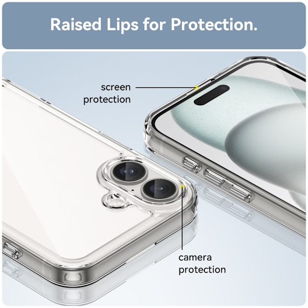 Hybrid Edge Case iPhone 16 Transparent