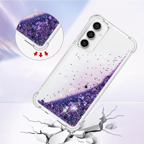 Glitter Bling TPU -kotelo Samsung Galaxy S23 FE Lila