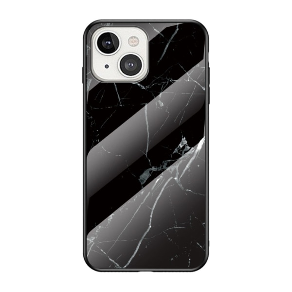 Cover af hærdet glas iPhone 13 sort marmor