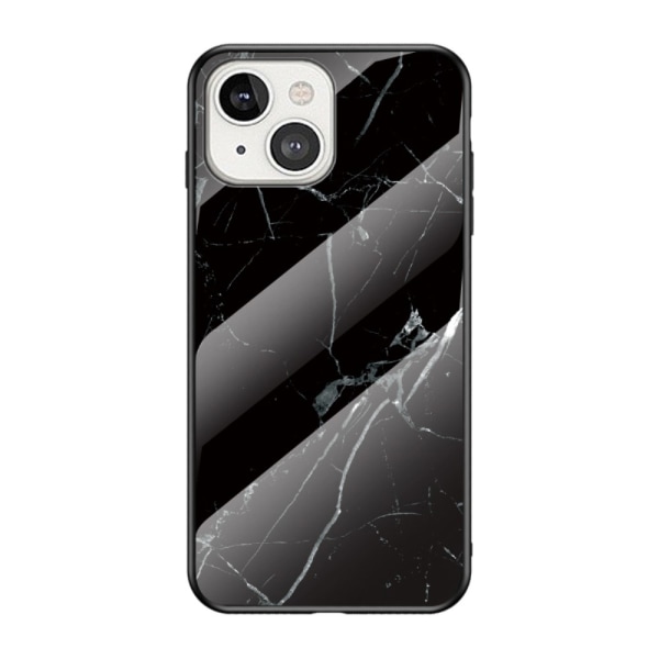 Skal Härdat Glas iPhone 13 Svart Marmor