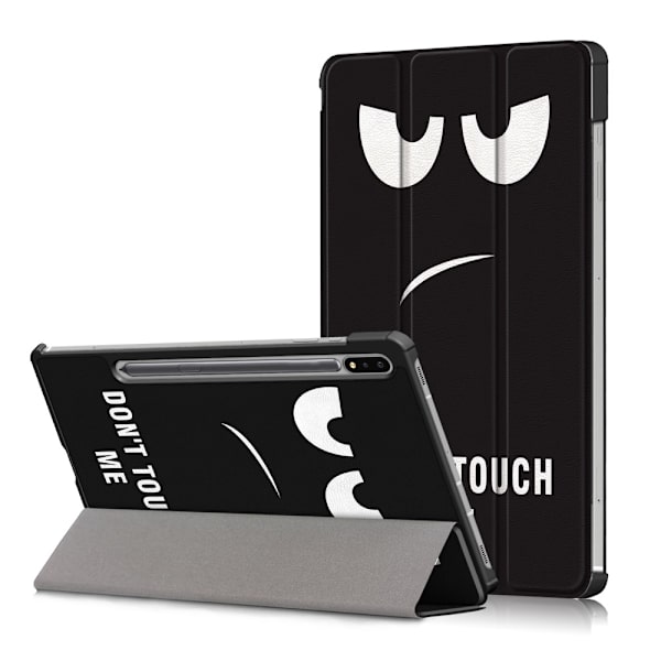 Samsung Galaxy Tab S7 Plus/S8 Plus -kotelo Tri-fold Don't Touch M