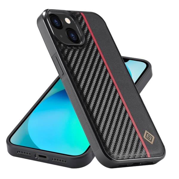 LC.IMEEKE Cover iPhone 15 Kulfibertekstur