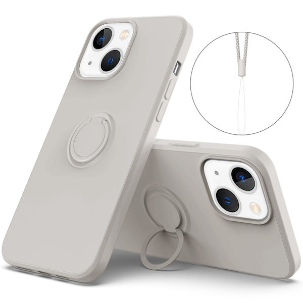 iPhone 14 Skal Med Ringholder Grå
