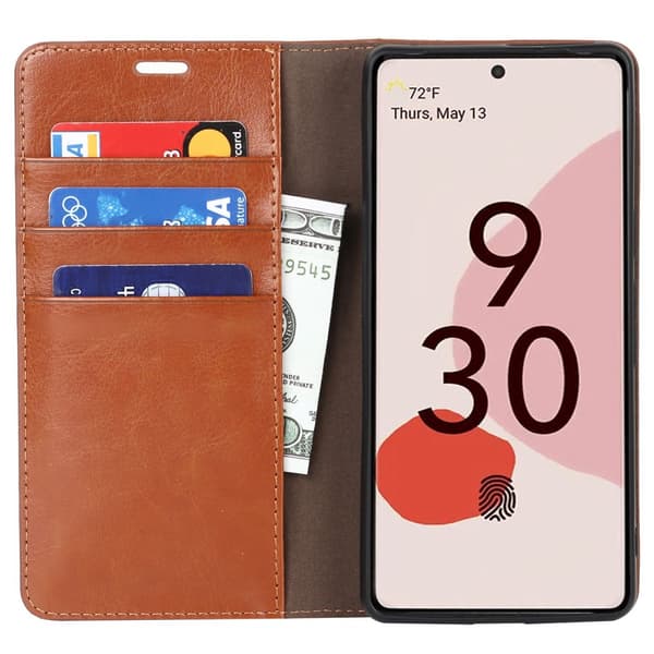 Mobilcover Google Pixel 7 Ægte Læder Brun
