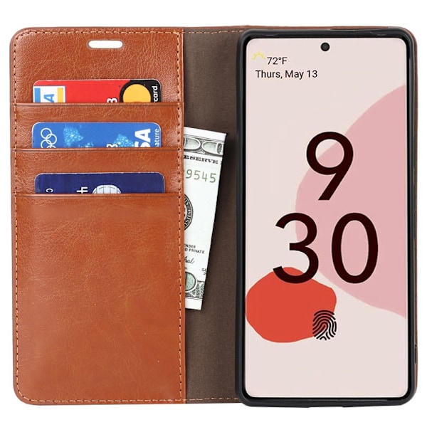 Mobilfodral Google Pixel 7 Äkta Läder Brun