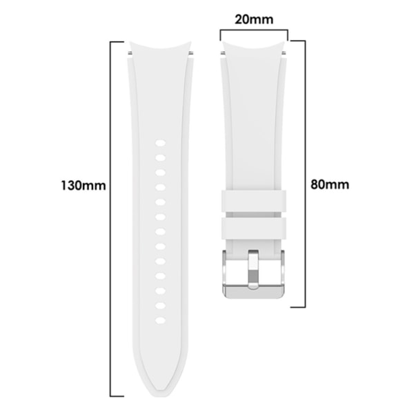 Full Fit Silikonarmband Samsung Galaxy Watch FE Vit