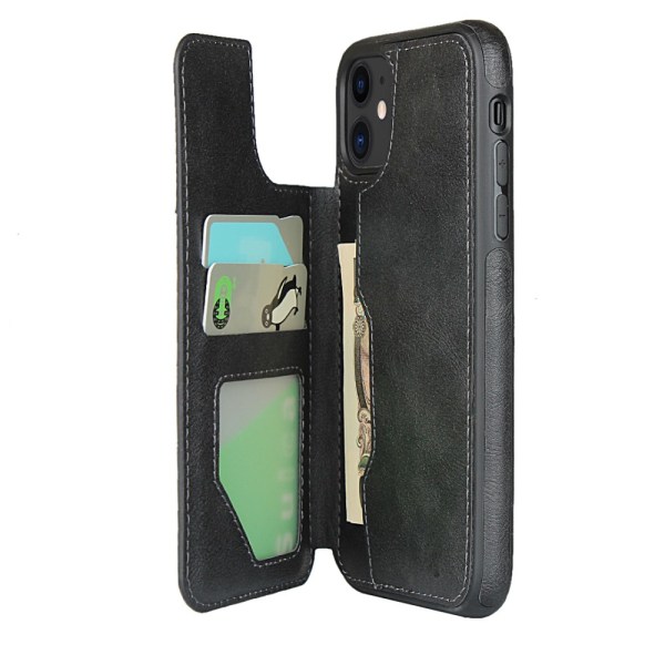 Kotelo piilotetulla lompakolla iPhone 11 Musta