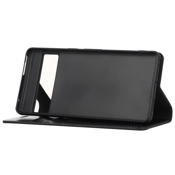 Google Pixel 7 Pro -kotelo, aitoa nahkaa, musta