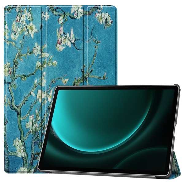 Samsung Galaxy Tab S9 FE Plus -kotelo kolminkertaiset kirsikankukat