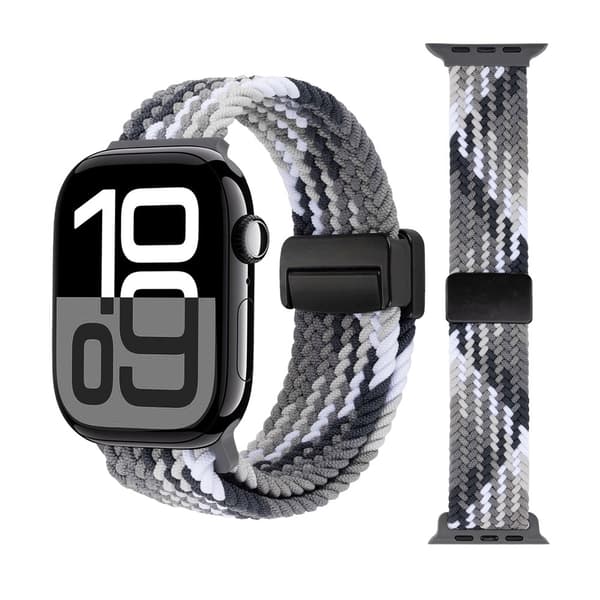 Elastiskt Vävd Nylonarmband Apple Watch Ultra 3 49mm Multifärg S