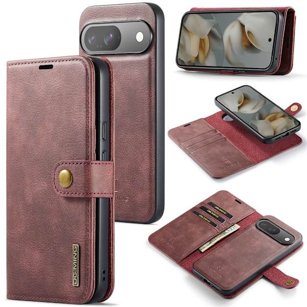 DG.MING 2-in-1 Magnet Wallet Google Pixel 10 Punainen