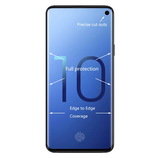 HAT PRINCE Kattava Kaareva Näytönsuoja Galaxy S10