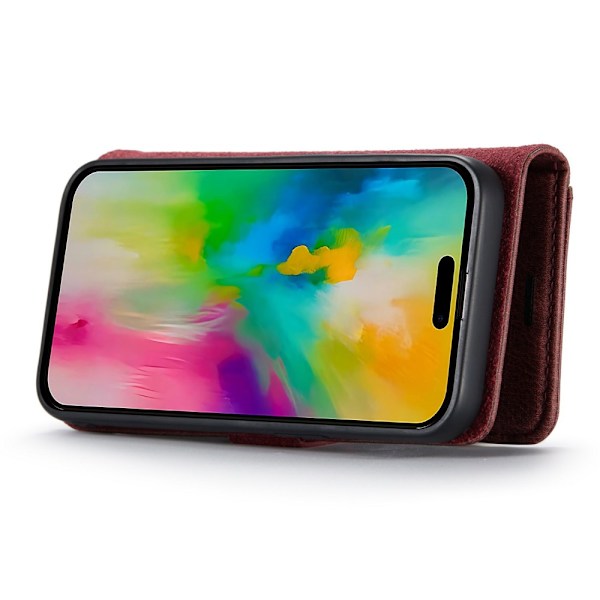 DG.MING 2-in-1 Magnet Wallet iPhone 16 Pro Max Punainen