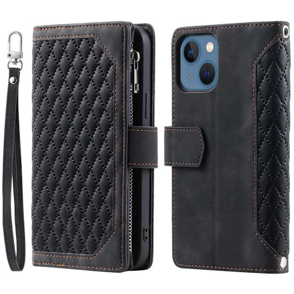 iPhone 14 Pungetui Polstret Sort