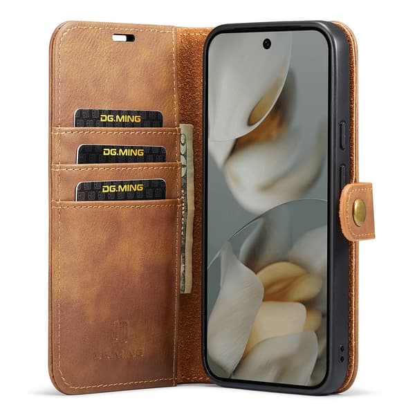 DG.MING 2-in-1 Magnet Wallet Google Pixel 10 Cognac