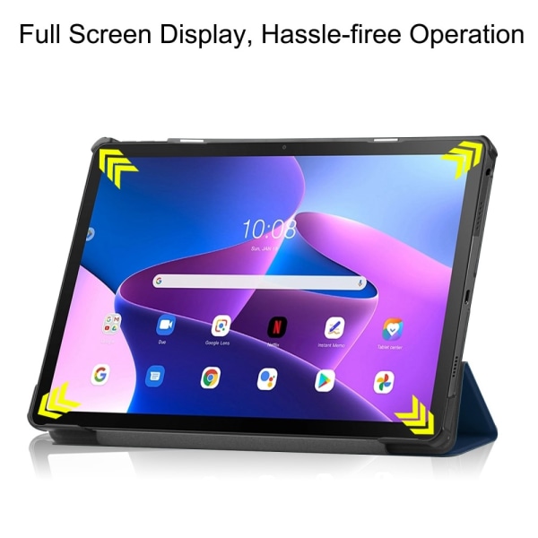 Lenovo Tab M10 Plus (3rd gen) Fodral Tri-fold Mörkblå