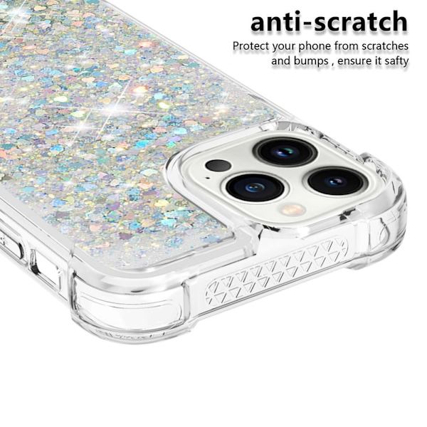 Glitter Bling TPU Cover iPhone 14 Pro Sølv