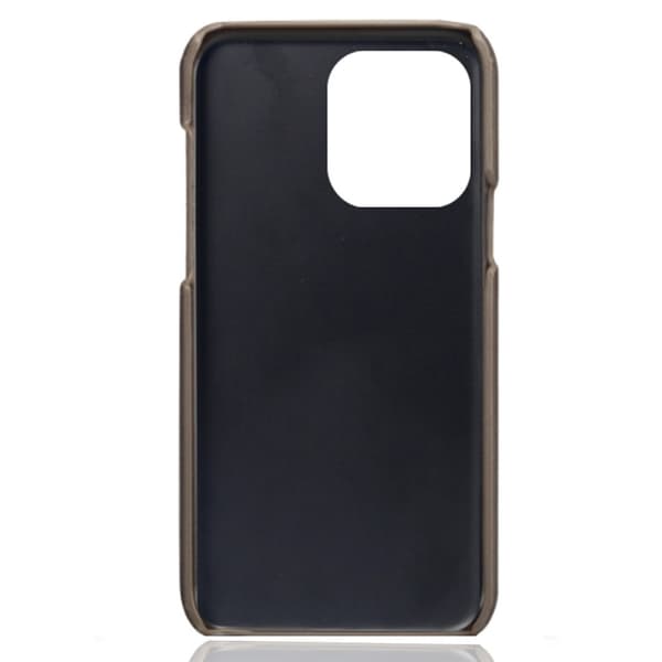 Nahkainen korttikotelo iPhone 14 Prolle, harmaa