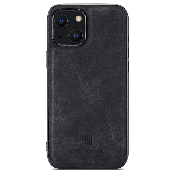 DG.MING 2 i 1 magnetisk kortplatsfodral iPhone 14 Plus Svart