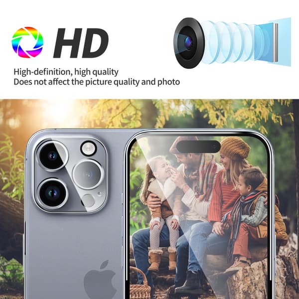 Hærdet glas skærmbeskyttelse & linsebeskyttelse iPhone 16 Pro Max