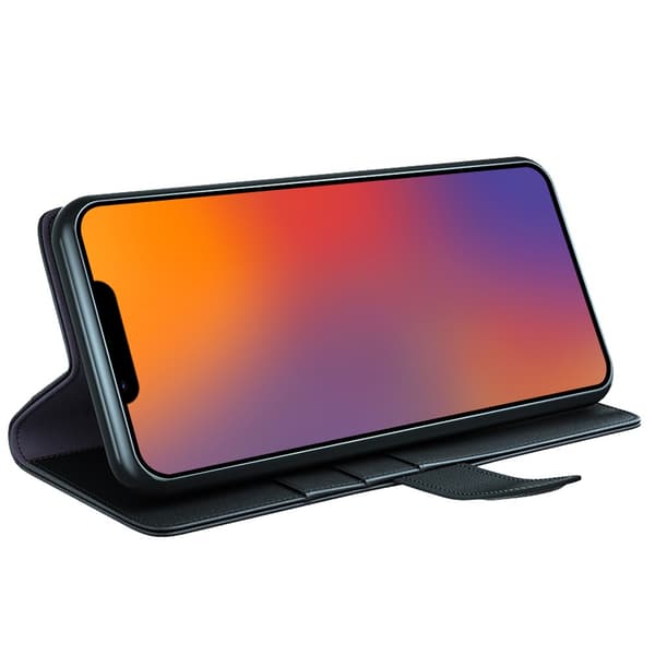 Äkta Läderfodral iPhone 14 Svart