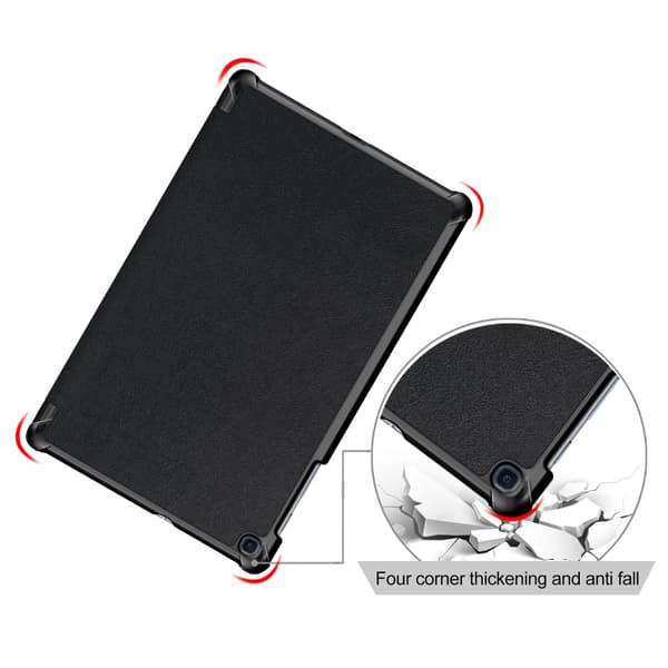 Tri-Fold-teline nahkakotelo Samsung Galaxy Tab A 2019 Musta