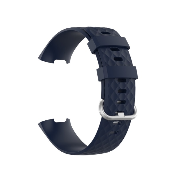 Silikonarmband Till Fitbit Charge 3/4 Mörkblå (L)