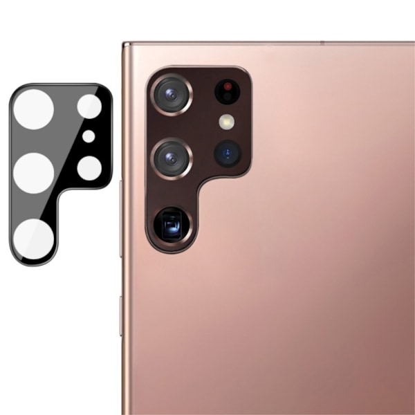 IMAK Härdat Glas Linsskydd Samsung Galaxy S22 Ultra Svart