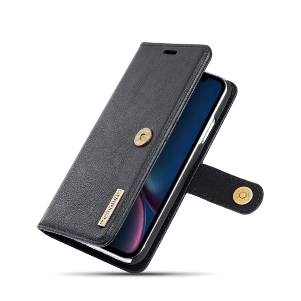 DG.MING 2-in-1 magneettilompakko iPhone XR musta