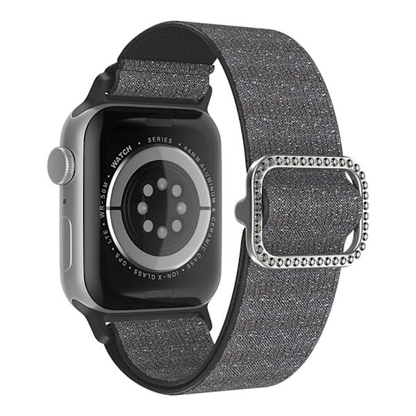 Elastisk Nylonrem Apple Watch Ultra 3 49mm Glitter Sort