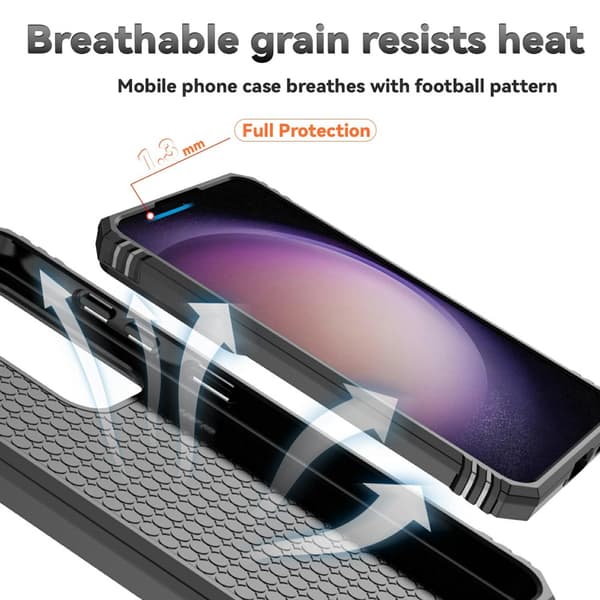 Hybridskal Samsung Galaxy S25 Plus Ring + Kamerabeskyttelse Sort