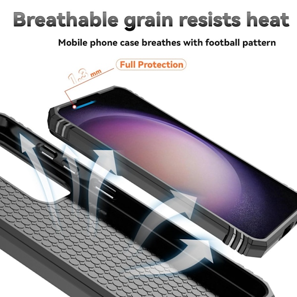 Hybridskal Samsung Galaxy S25 Plus Ring + Kameraskydd Svart