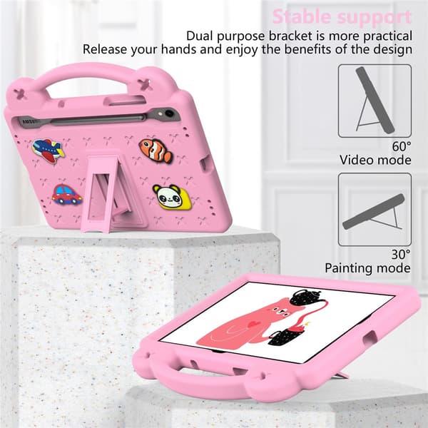 Stöttåligt EVA Skal Samsung Galaxy Tab S7 Kickstand Rosa