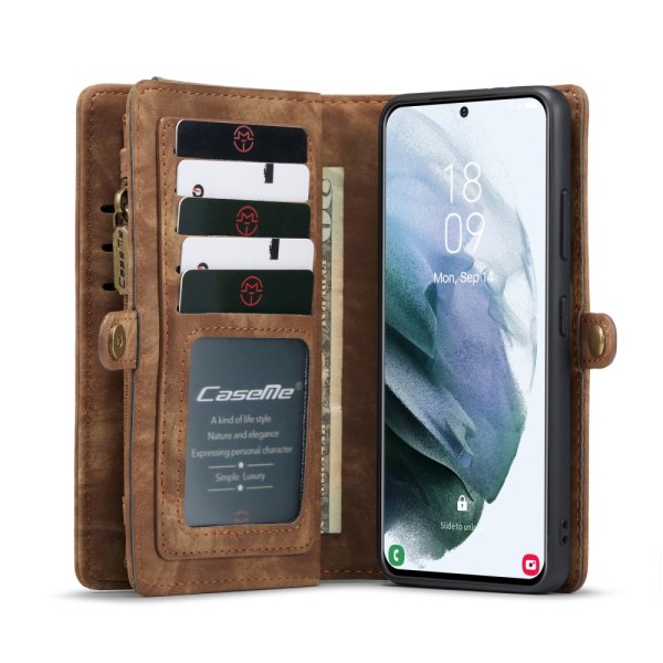 CaseMe Wallet Case Multi-Slot Samsung Galaxy S21 Ultra Brown