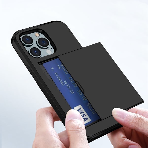Skal Kortfack iPhone 15 Pro Musta