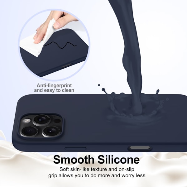 MagSafe-silikonikuori iPhone 16 Prolle, tummansininen