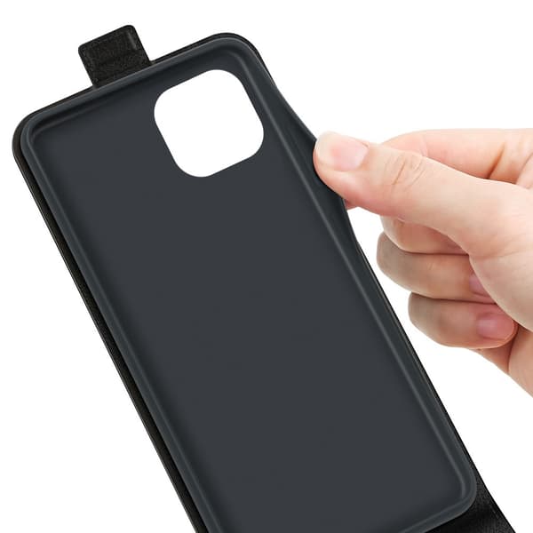 Nahkainen läppäkotelo iPhone 14 Musta