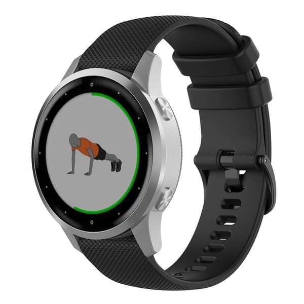 Silikoniranneke Garmin Vivoactive 4s Musta