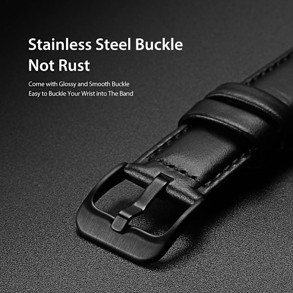 Dux Ducis Nahkaranneke Samsung Galaxy Watch 6 44mm Musta