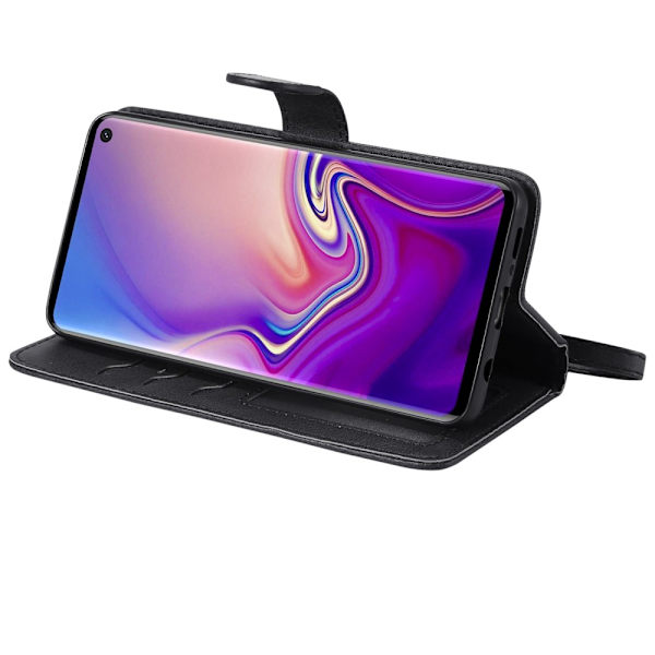 Magnetisk læderpung Samsung Galaxy S10 Sort