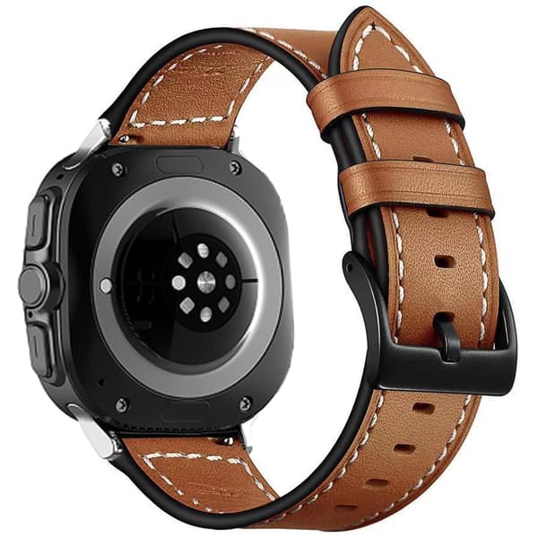 Äkta Läderarmband Samsung Galaxy Watch Ultra 47mm Brun