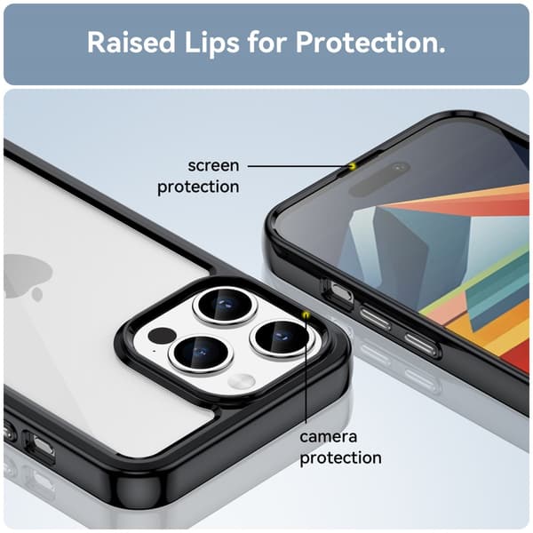 Hybrid Edge Skal iPhone 15 Pro Svart