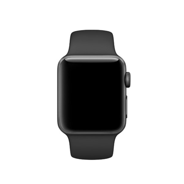 Silikonerem til Apple Watch 42/44/45/49 mm Sort