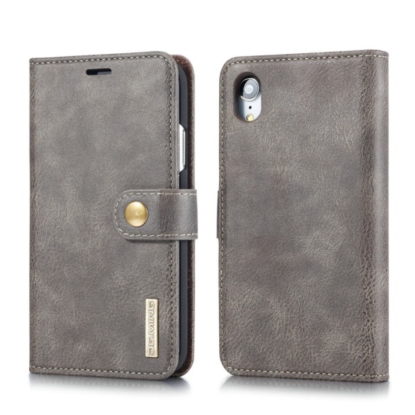 DG.MING 2-i-1 Magnet Pung iPhone XR Brun