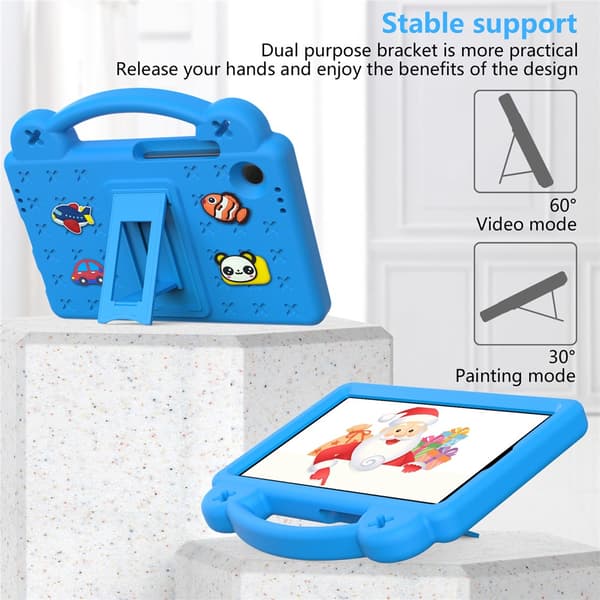 Stødsikkert EVA Cover Samsung Galaxy Tab A11 Kickstand Blå