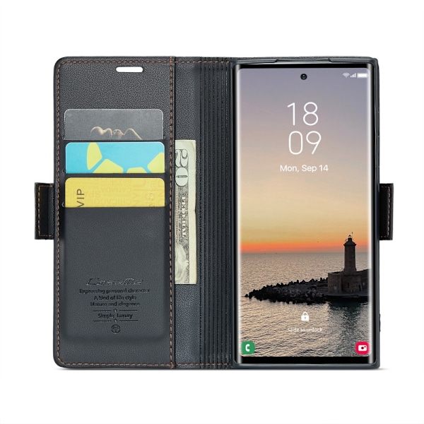 CaseMe Slim Plånboksfodral RFID-skydd Samsung Galaxy S25 Ultra S